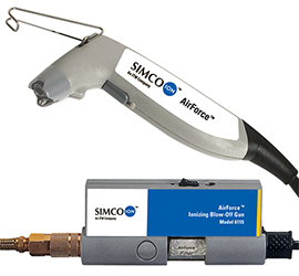 Simco-Ion's AirForce Air Ionizing Blow-off Gun for Static Control